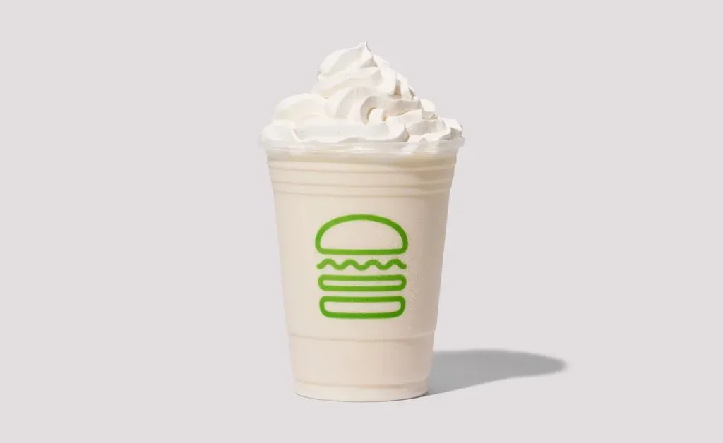 glass of vanilla shake